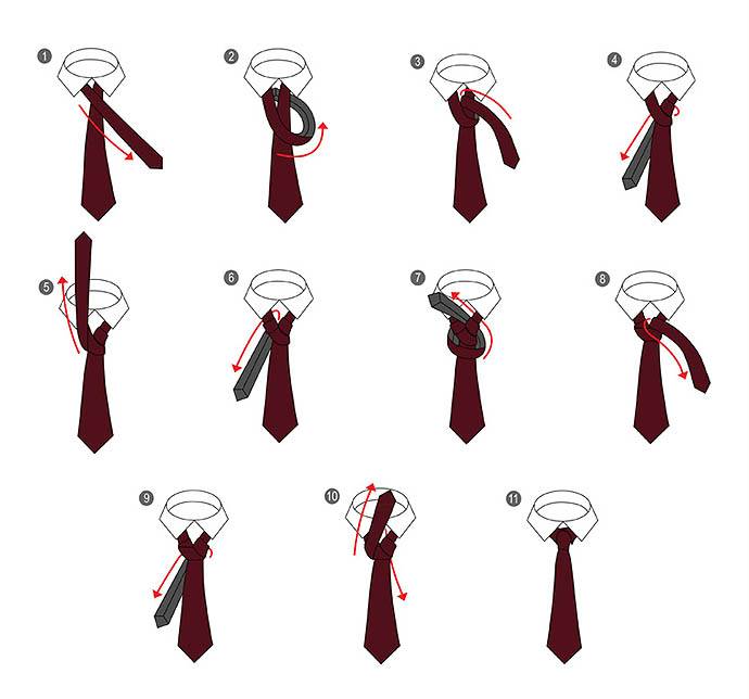 Как красиво завязать галстук — пошаговое фото. 10 оригинальных способов завязать галстук — схемы. простой способ завязать галстук пошагово