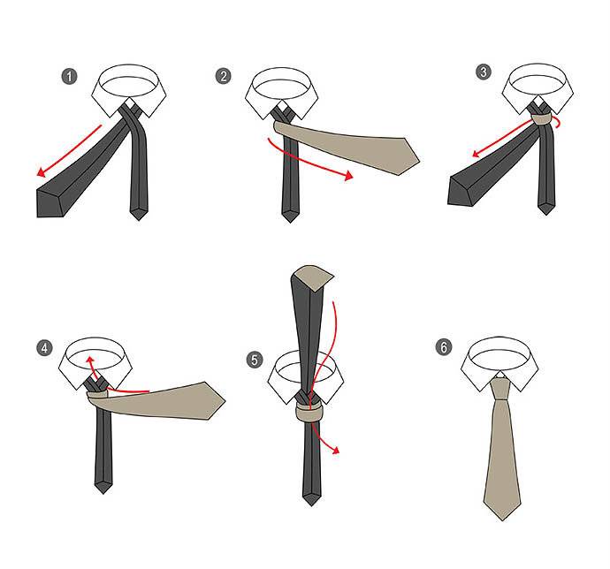 Как завязать мужской тонкий галстук: пошаговые инструкции и фото-схемы