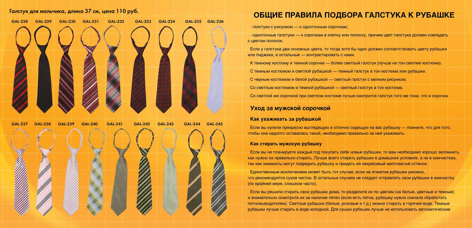 Как подобрать галстук к костюму и рубашке: фото