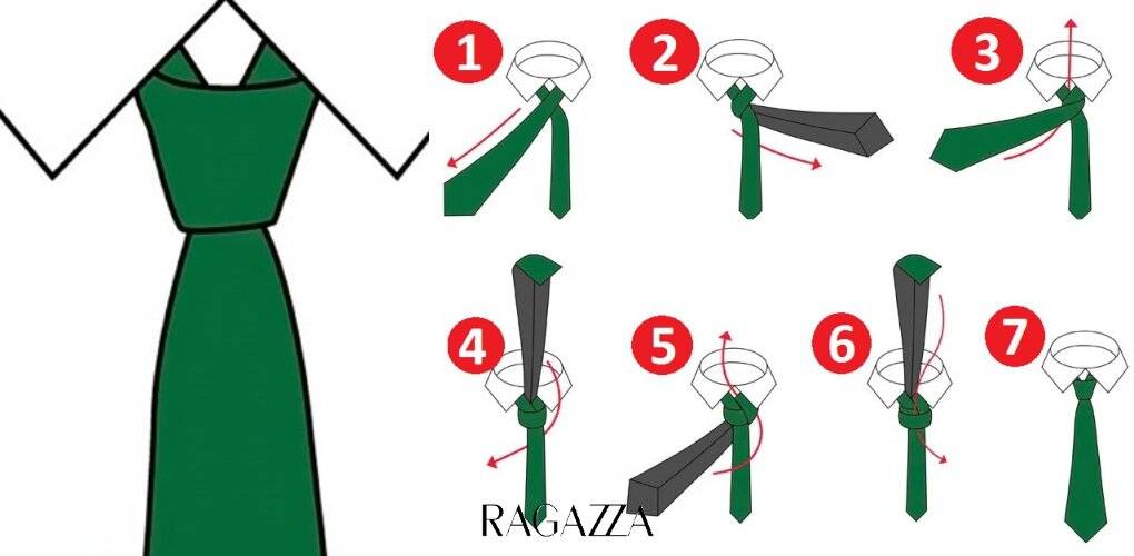 3 способа как завязать узкий галстук