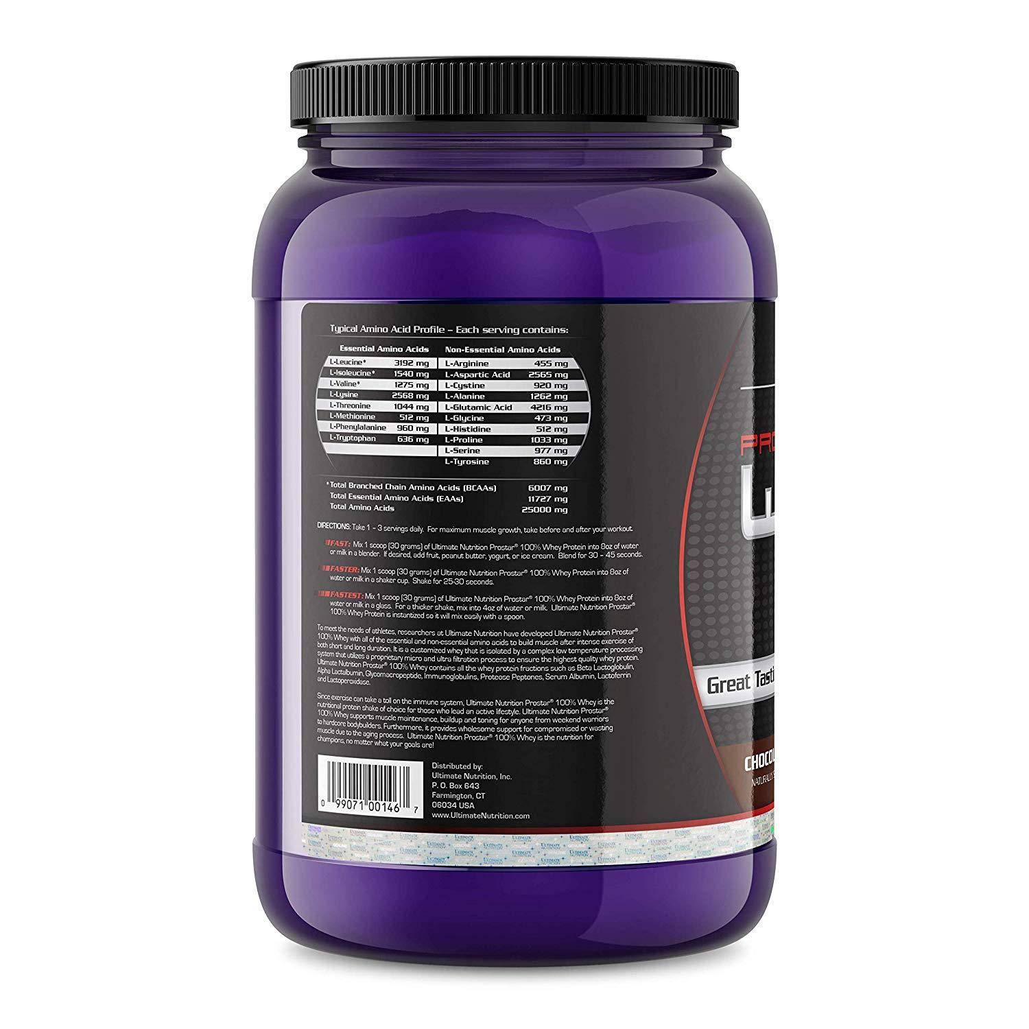 Ultimate nutrition
                prostar 100% whey protein