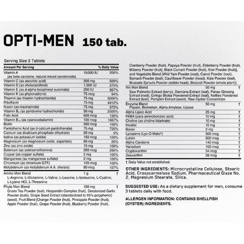 Opti-men (optimum nutrition) - отзывы