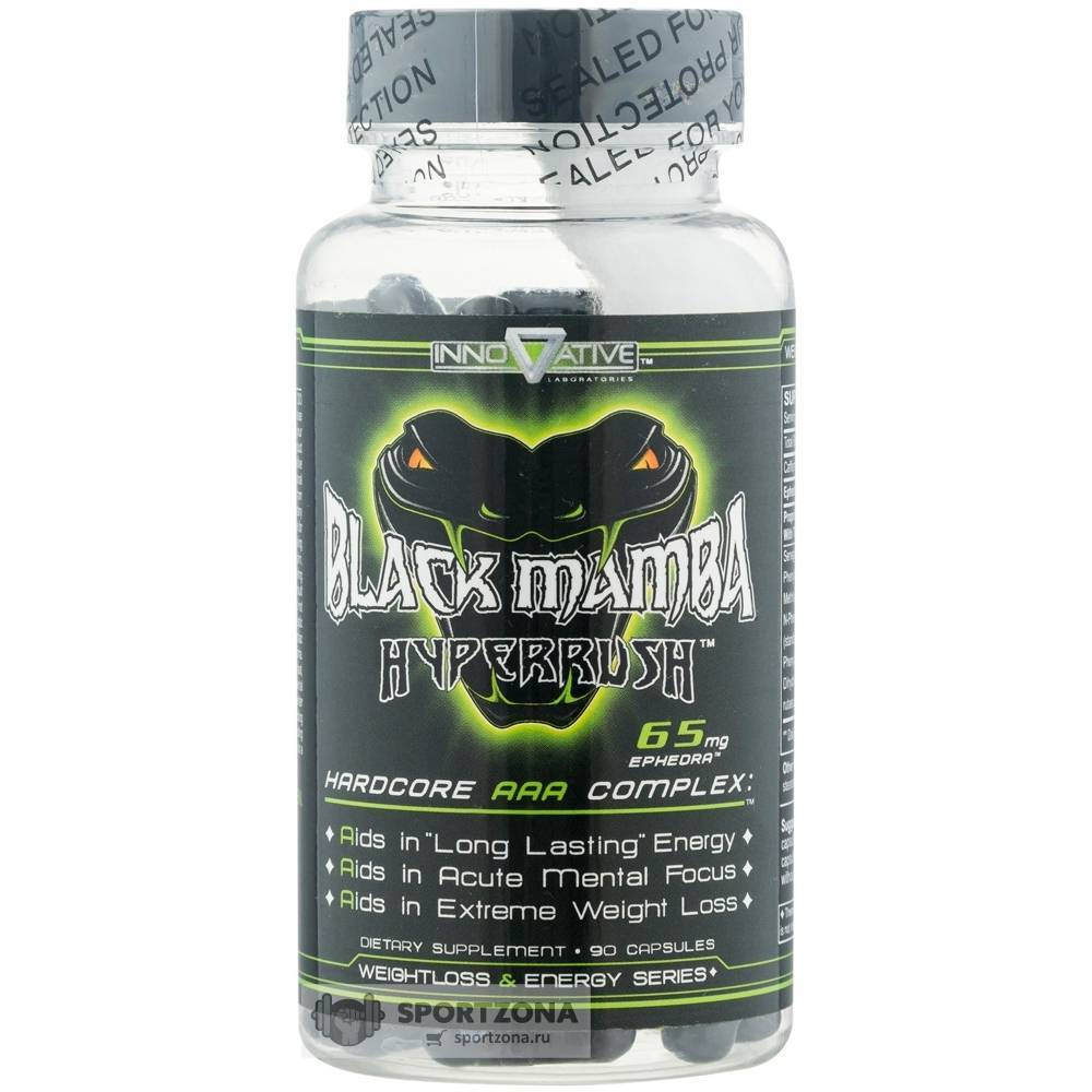 Жиросжигатель черная мамба (black mamba hyperrush) от innovative labs