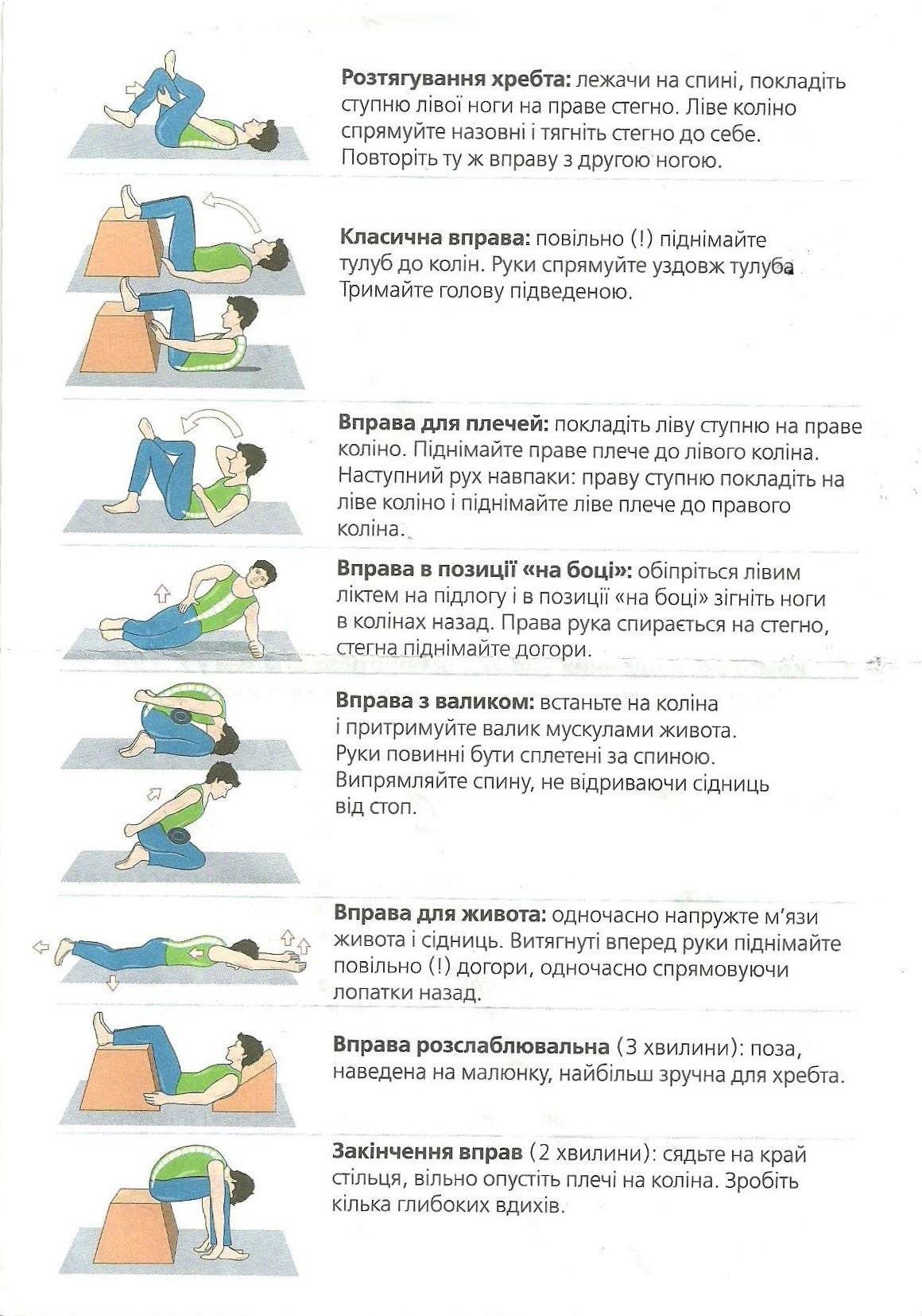 Эффективные упражнения при болях в спине и пояснице