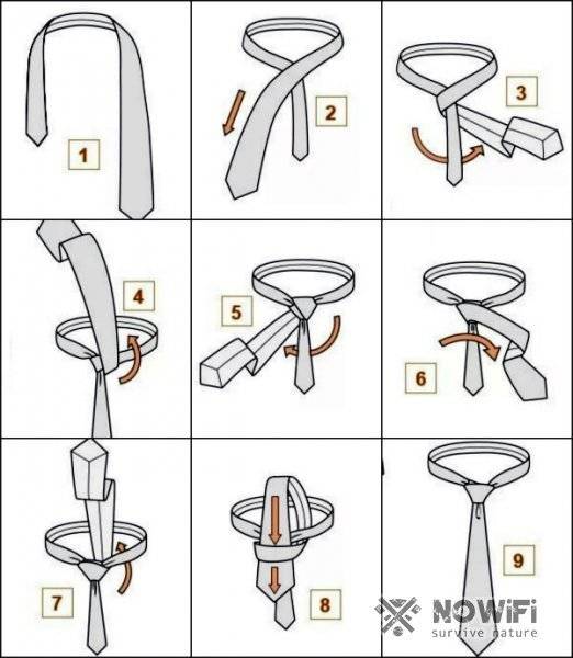 Как завязывать галстук узлом виндзор: фото пошагово