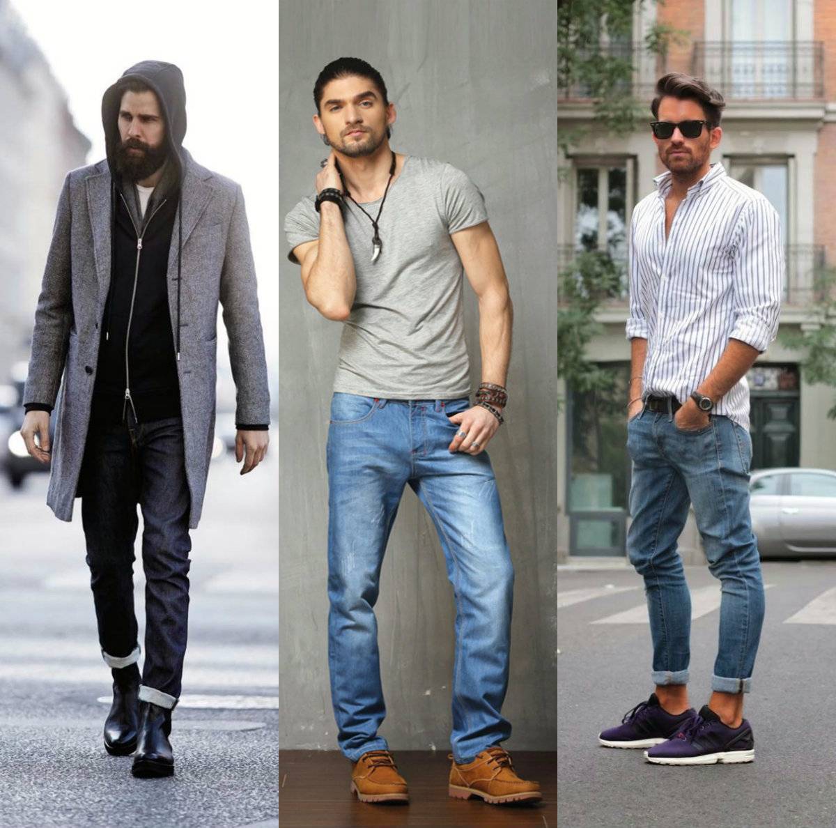 Подвороты на мужских джинсах