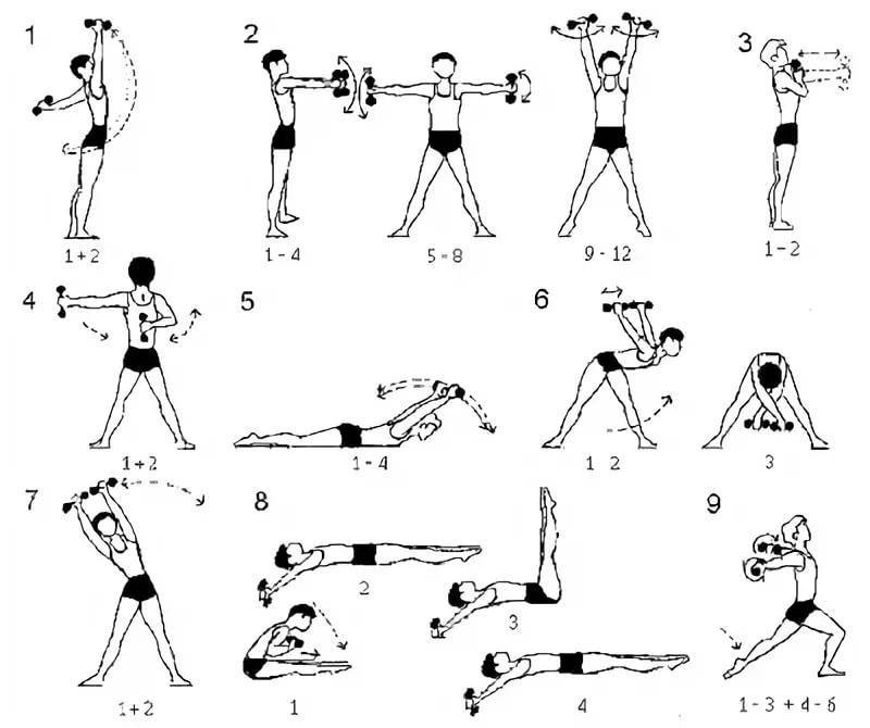 30 упражнений с гантелями для тех, кто хочет прокачать всё тело