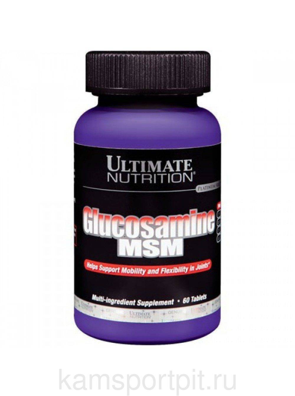 Комплекс глюкозамин-хондроитин-мсм от ultimate nutrition на страже ваших суставов