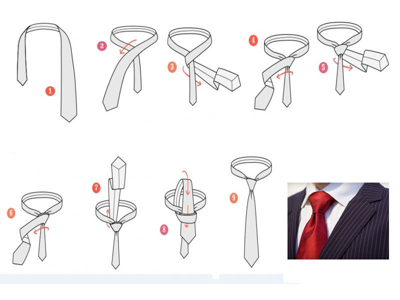 Узел элдридж для галстука