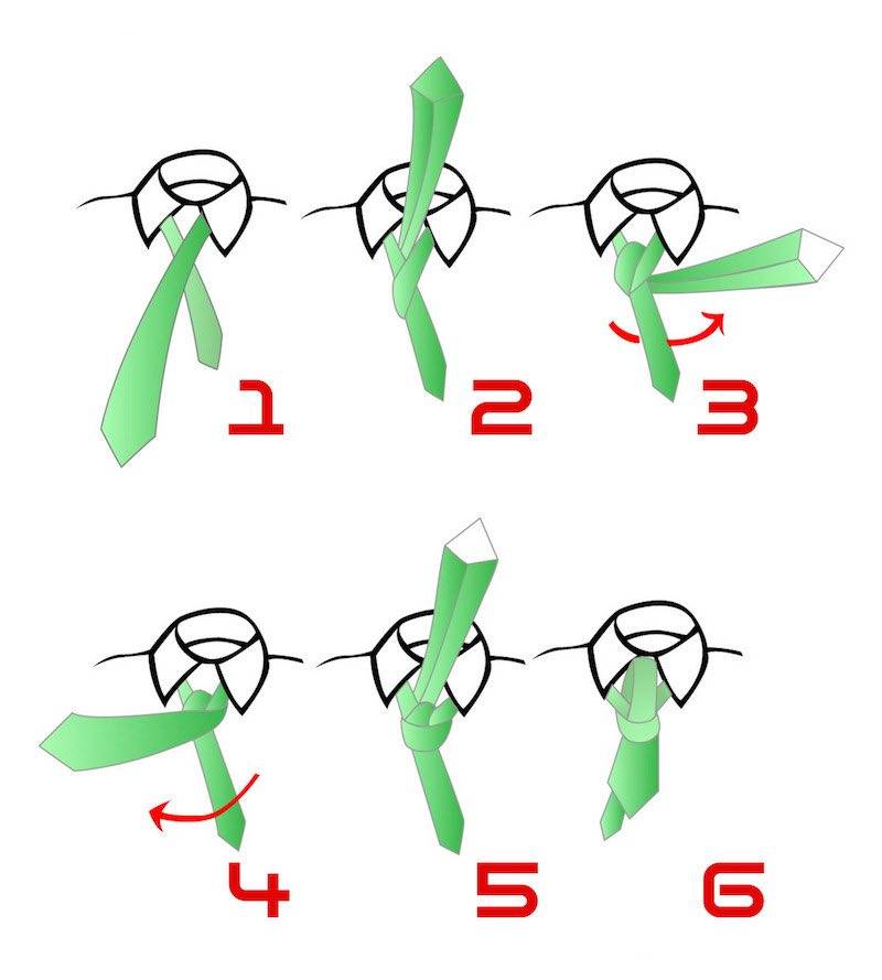 Простые способы как быстро завязывать галстук
