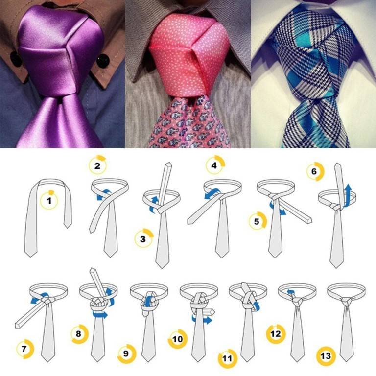 Пошаговые инструкции, как правильно завязать галстук