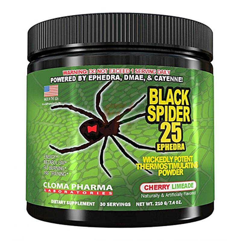 Жиросжигатель black spider 25 ephedra - состав и отзывы