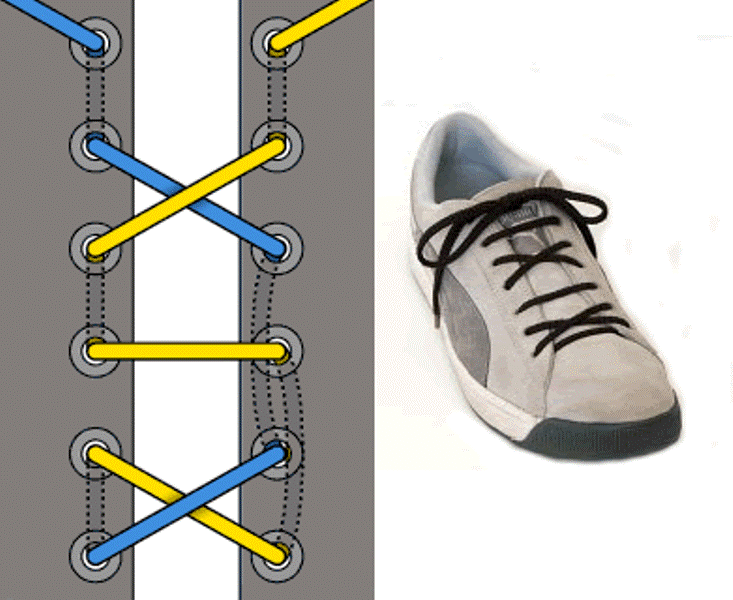 Популярные и оригинальные способы шнуровки ботинок, схемы пошагово