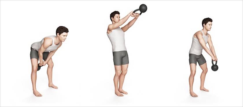 Махи гирей - мощное упражнение для развития мышц