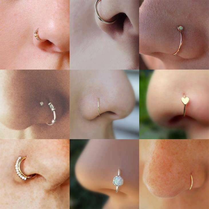 Кольцо в нос для прокола септум или для пирсинга крыла носа: особенности выбора