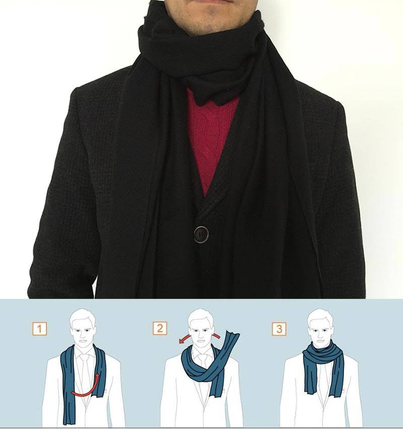 Мужской шарф: как завязывать и с чем носить