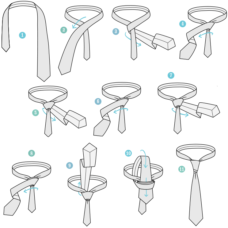 Как правильно завязывать галстук: подробно для новичков. простые схемы и понятные правила для идеального завязывания галстука
