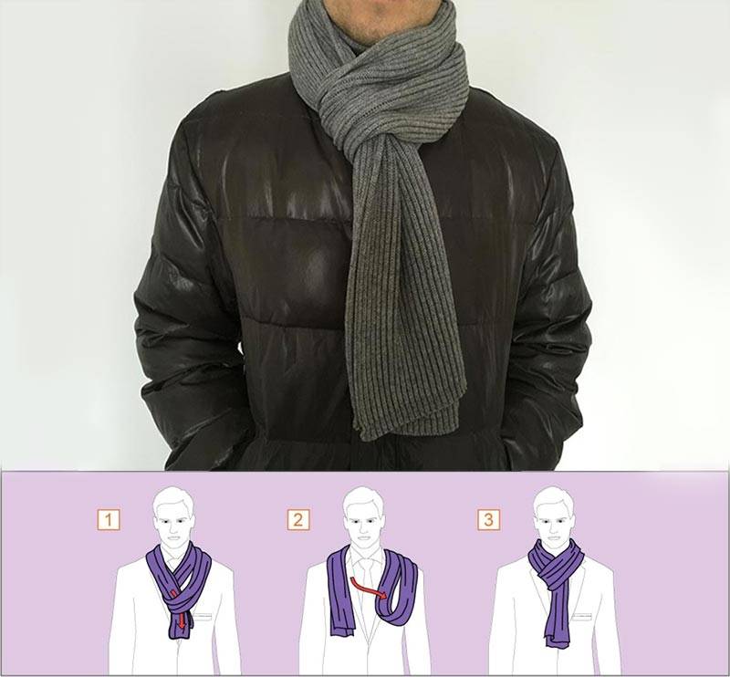 Как красиво и стильно завязывать шарф мужчине