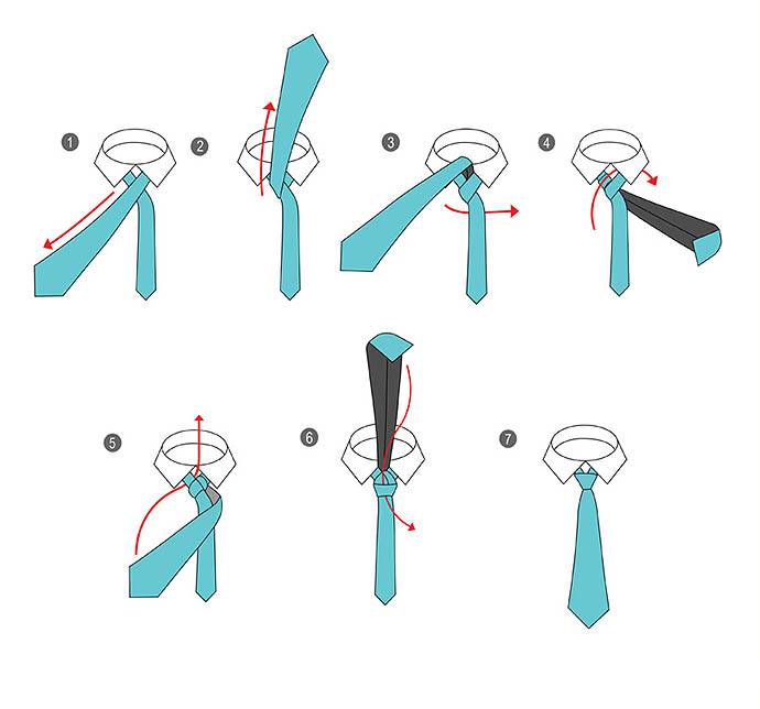 Как завязать галстук узлом виндзор