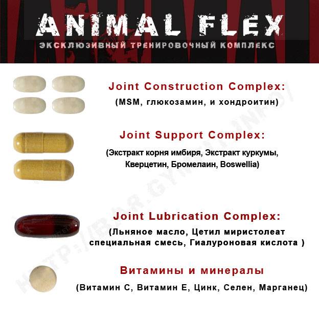 Спортивная добавка animal flex от universal nutrition