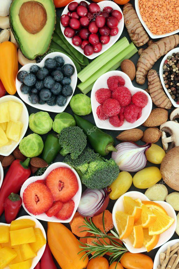 Содержание полезных веществ во фруктах и овощах в зависимости от их цвета