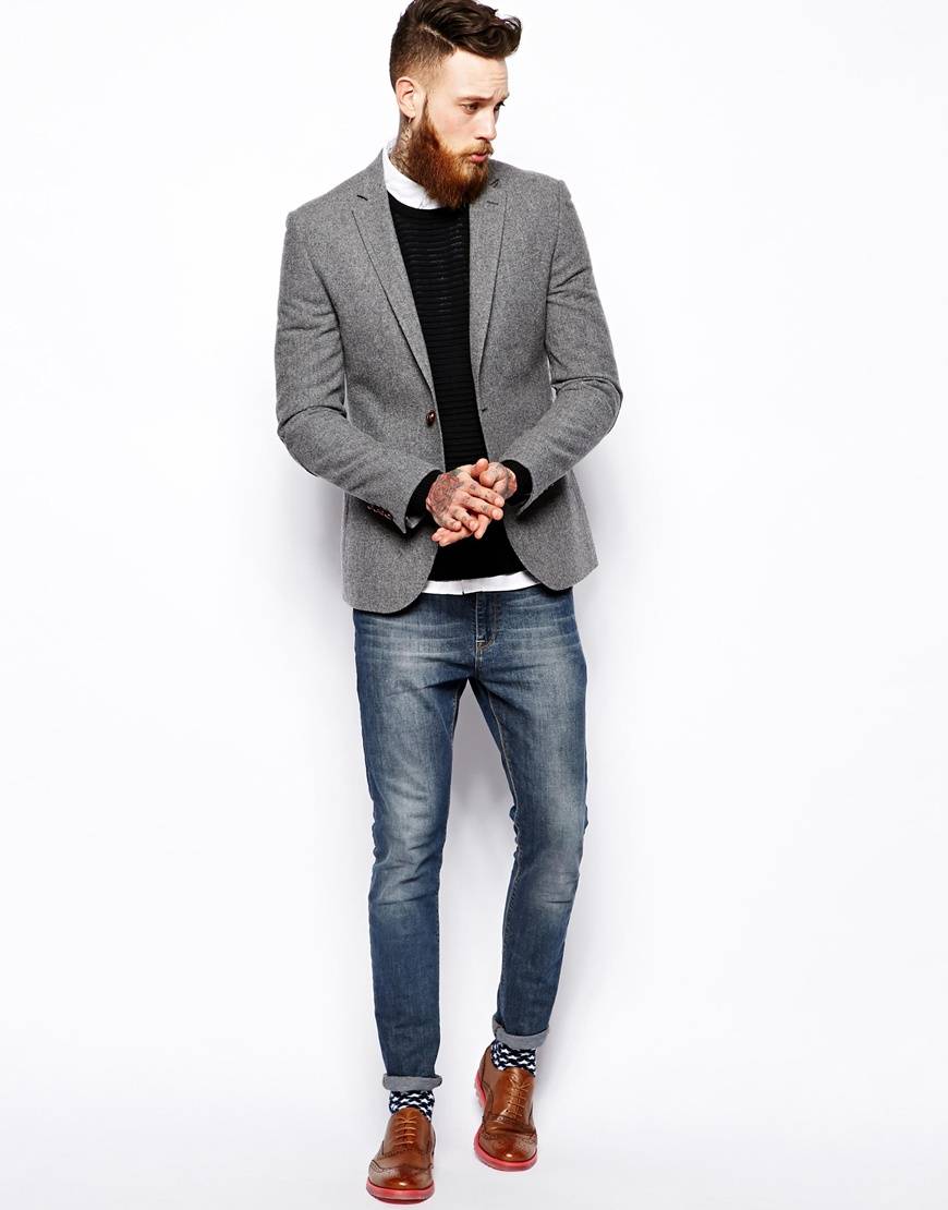 Джинсы и пиджак в мужской одежде: как их правильно сочетать