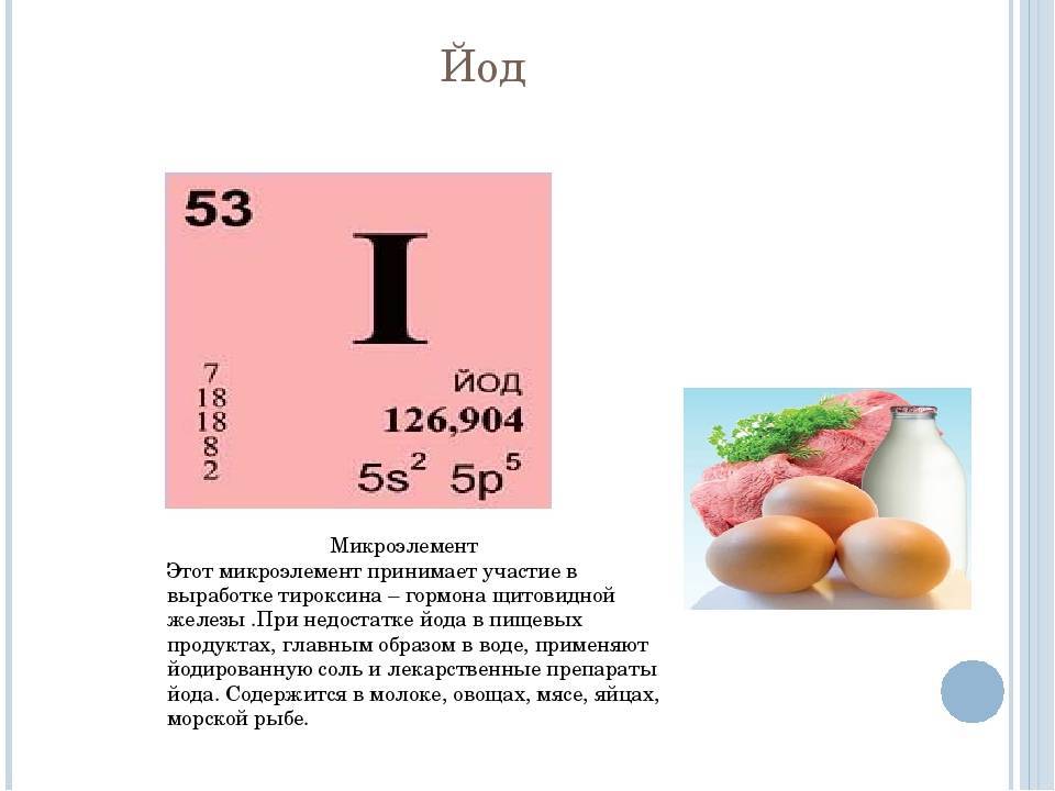 Таблица продуктов богатых йодом для щитовидки