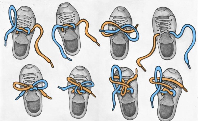 Практичные и стильные схемы завязывания шнурков, базовые правила