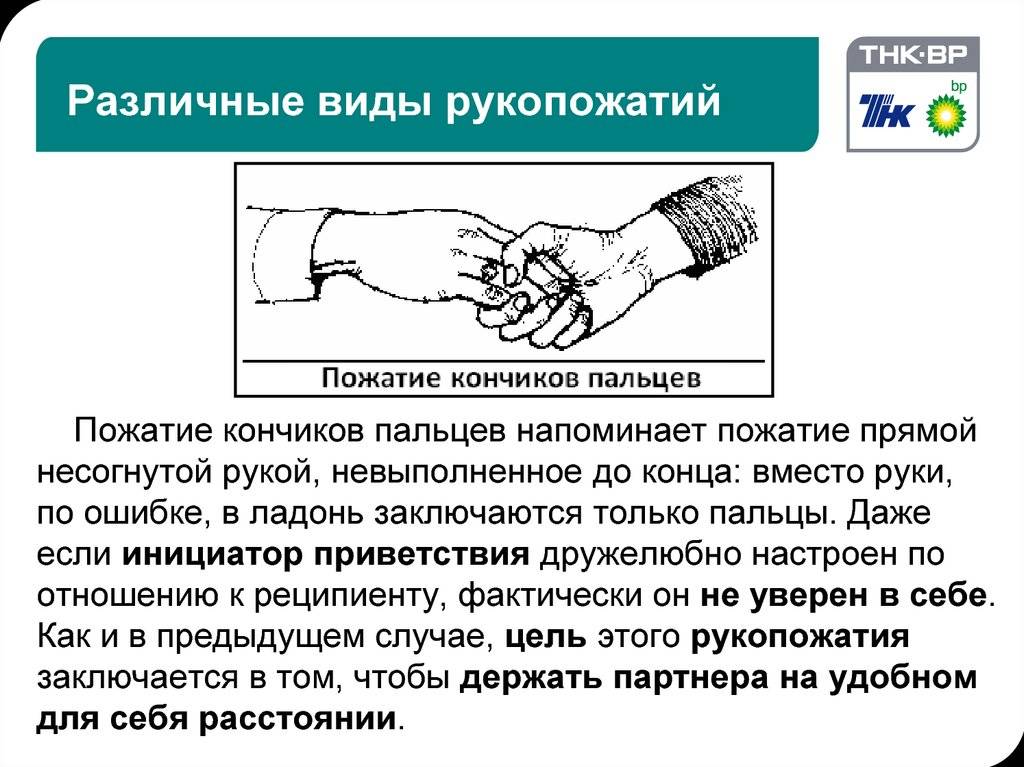 Правила рукопожатий для мужчин и женщин