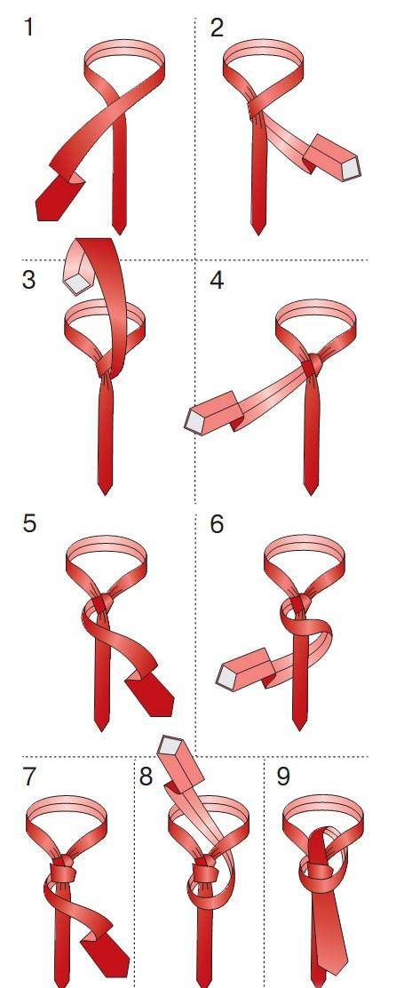 Как завязывать галстук: фото