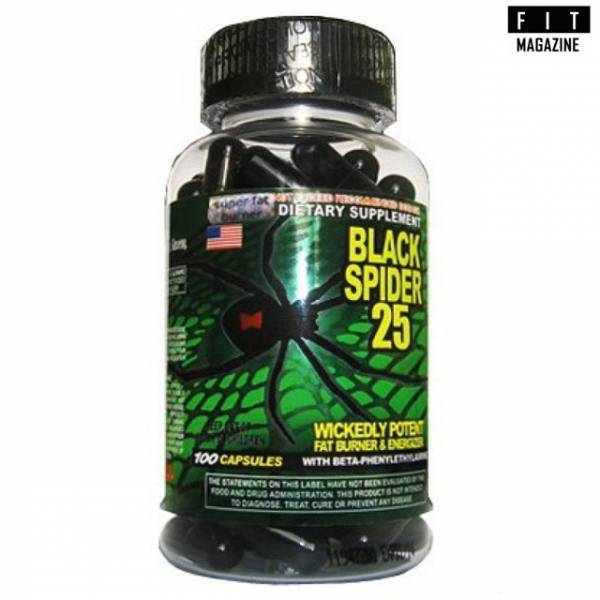 Жиросжигатель “black spider 25 ephedra” от компании cloma pharma